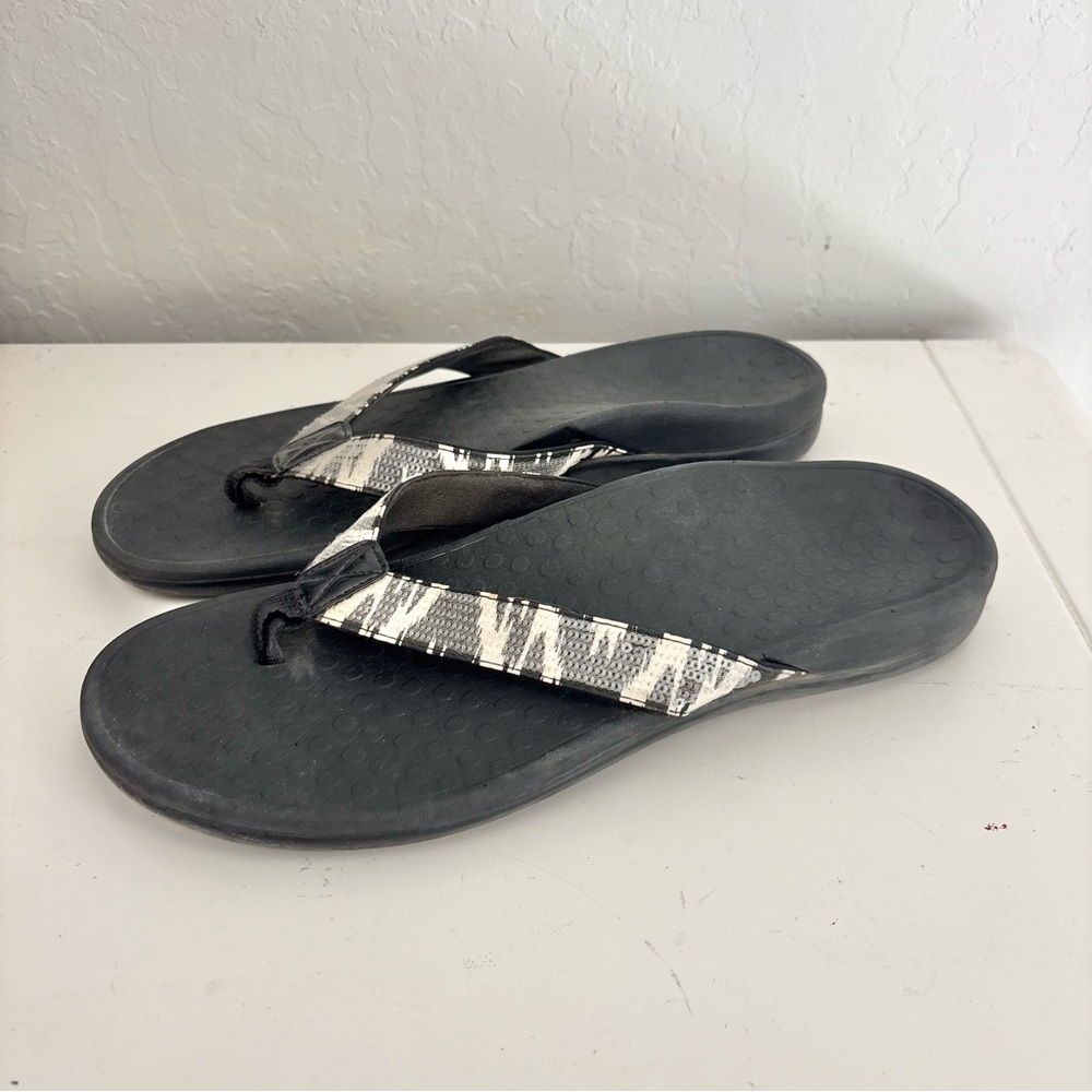 Vionic Sequin Tide Ortho Sole Flip Flop Sandals, Size 10